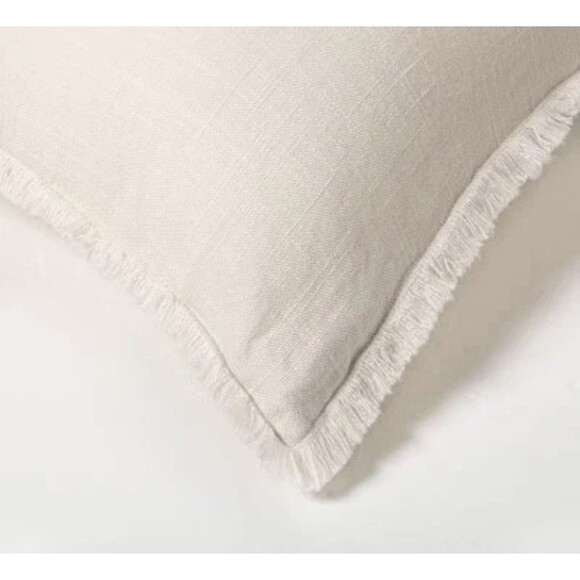 Lumbar Heavyweight Linen Blend Throw Pillow Natural - Casaluna NEW - Picture 4 of 10